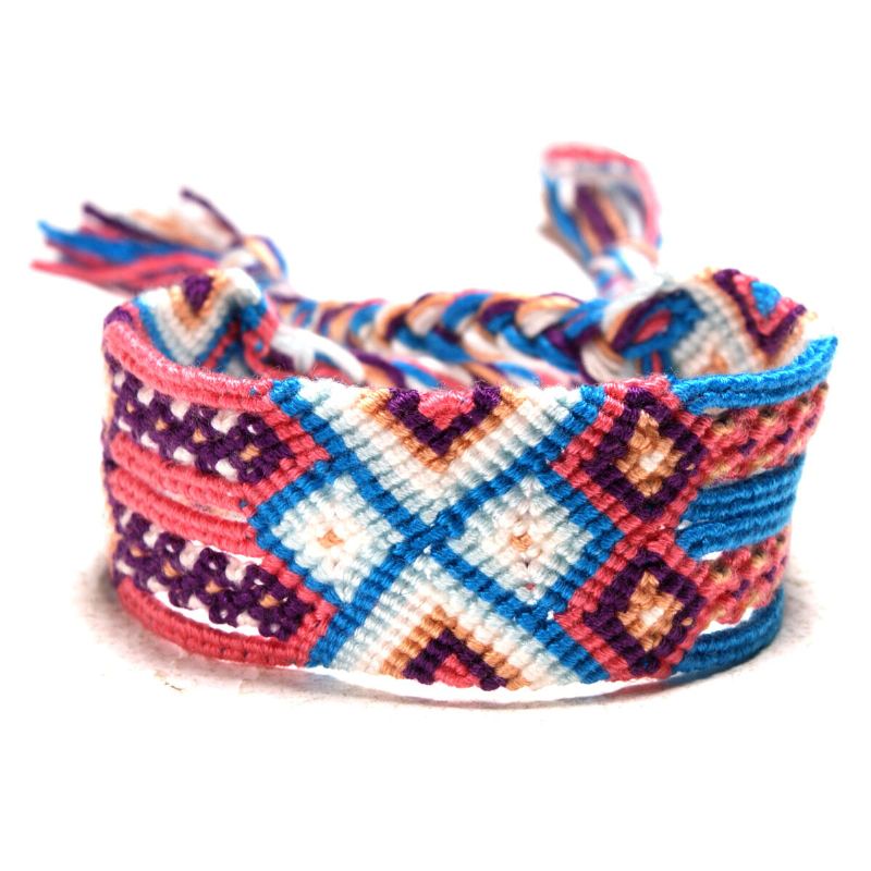 Bohemian Charm Náramek Hand Weave Barevné Střapce Enthic Šperky Ručně Vyrobený Pro Ženy Muži