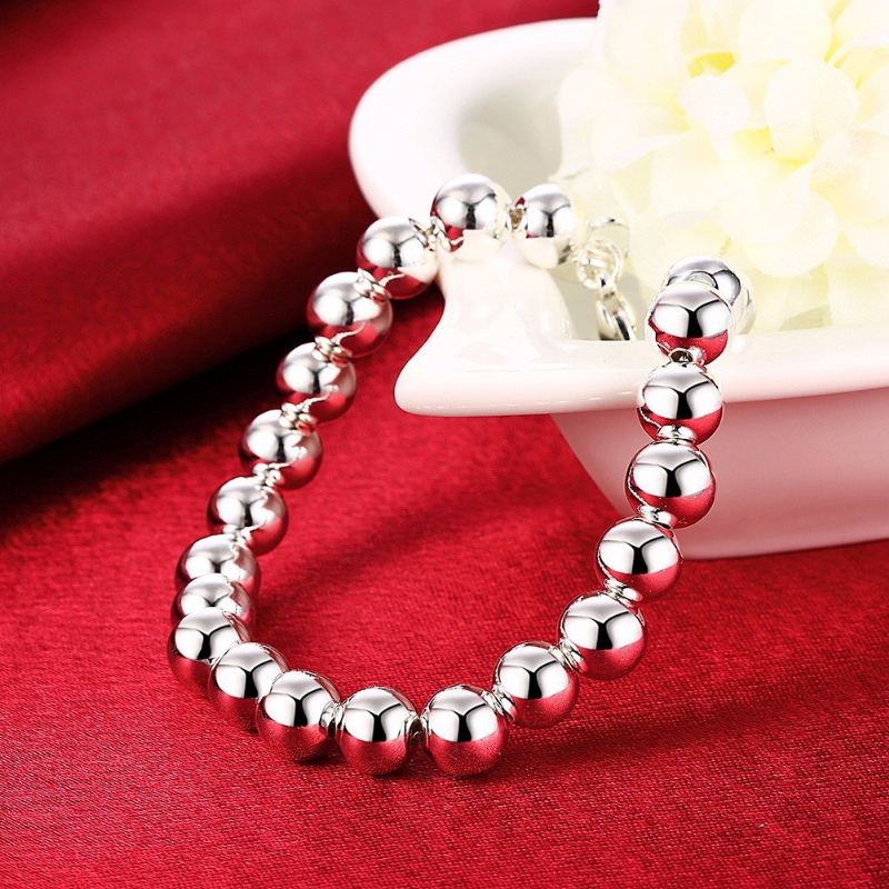 Yueyin Beads Náramek Silver Plated Jednoduchý Dámský