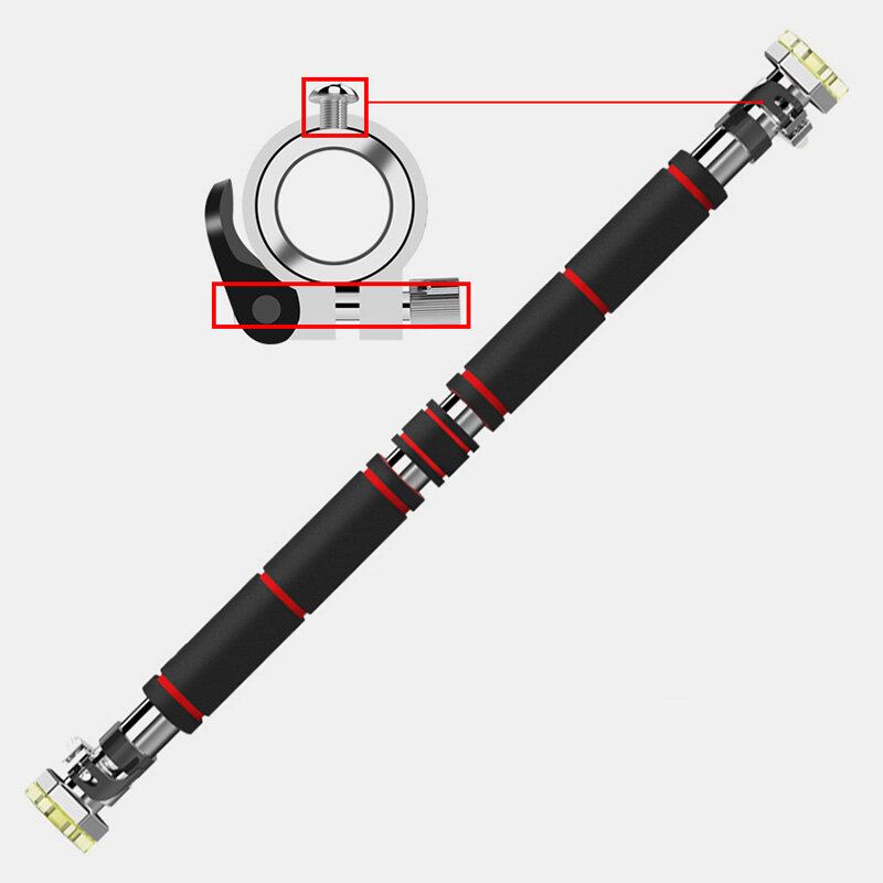 200kg Dveřní Horizontální Ocelové Tyče Nastavitelná Domácí Posilovna Tréninková Tyč Sportovní Fitness Vybavení