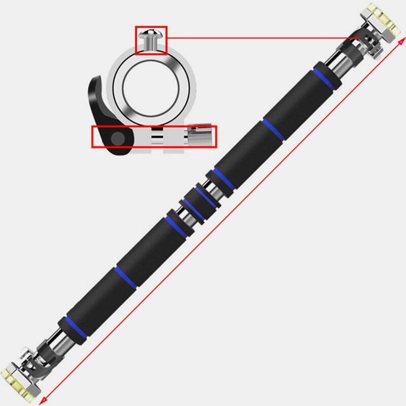 200kg Dveřní Horizontální Ocelové Tyče Nastavitelná Domácí Posilovna Tréninková Tyč Sportovní Fitness Vybavení