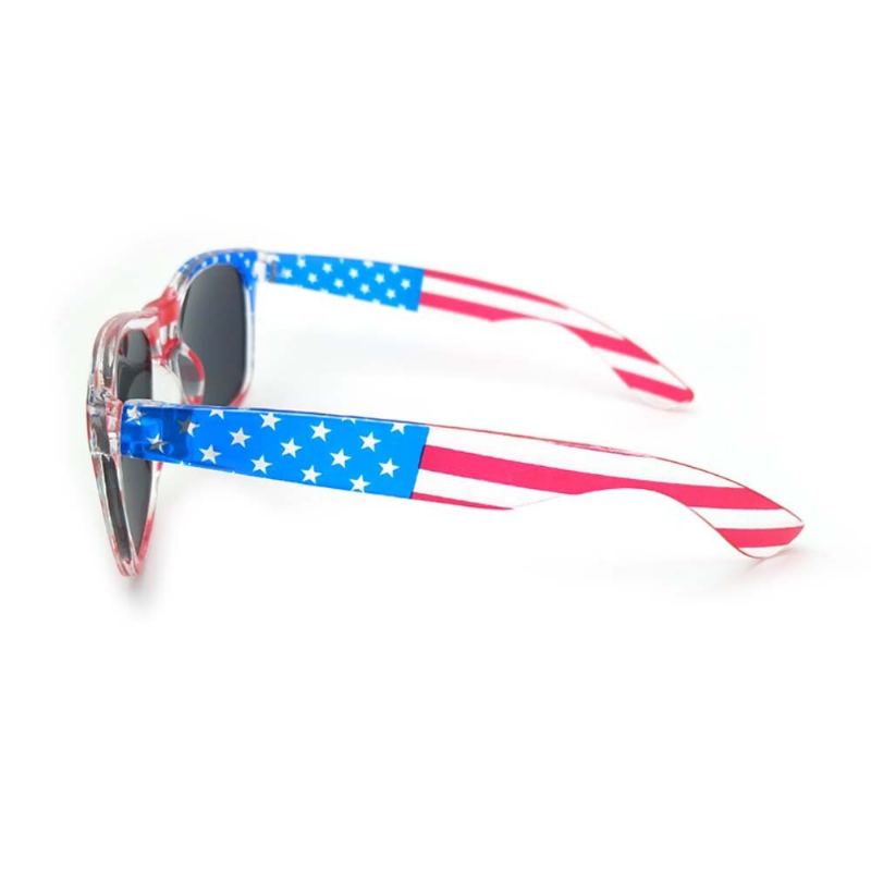 American America Usa Flag Sluneční Brýle Patriotic Clear Frame Classic 80s