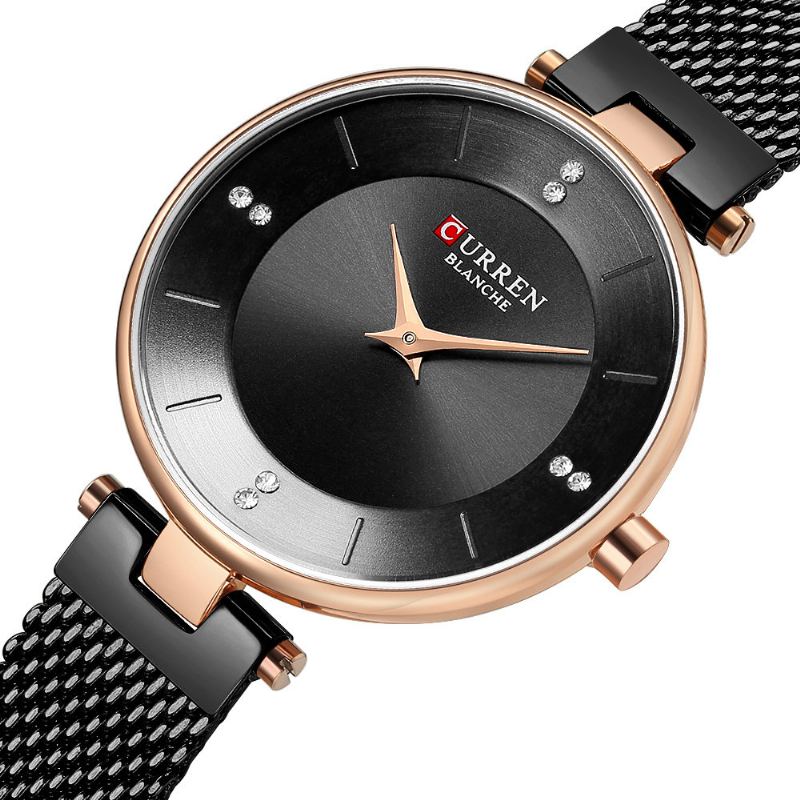 Curren 9031 Ultra Tenké Pouzdro Na Ciferník Dámské Hodinky V Elegantním Designu Celocelové Quartz