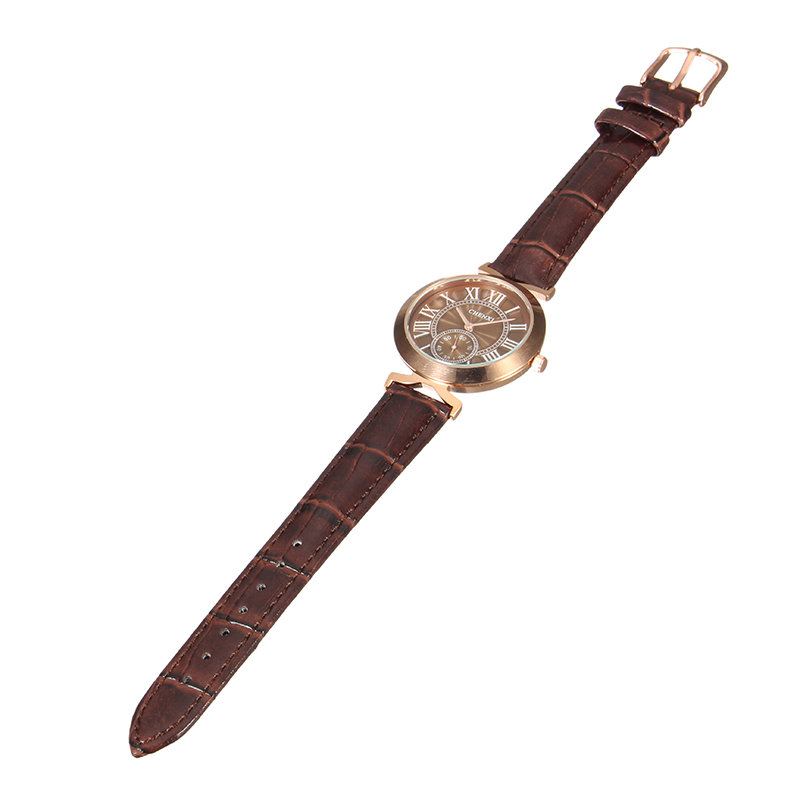 Dámské Kožené Pánské Hodinky Chenxi Unisex Business Casual Watch