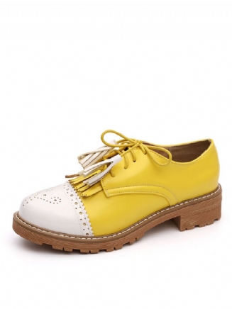 Dámské Střapec Decor Slip Resistant Ležérní Boty Creepers Brogue