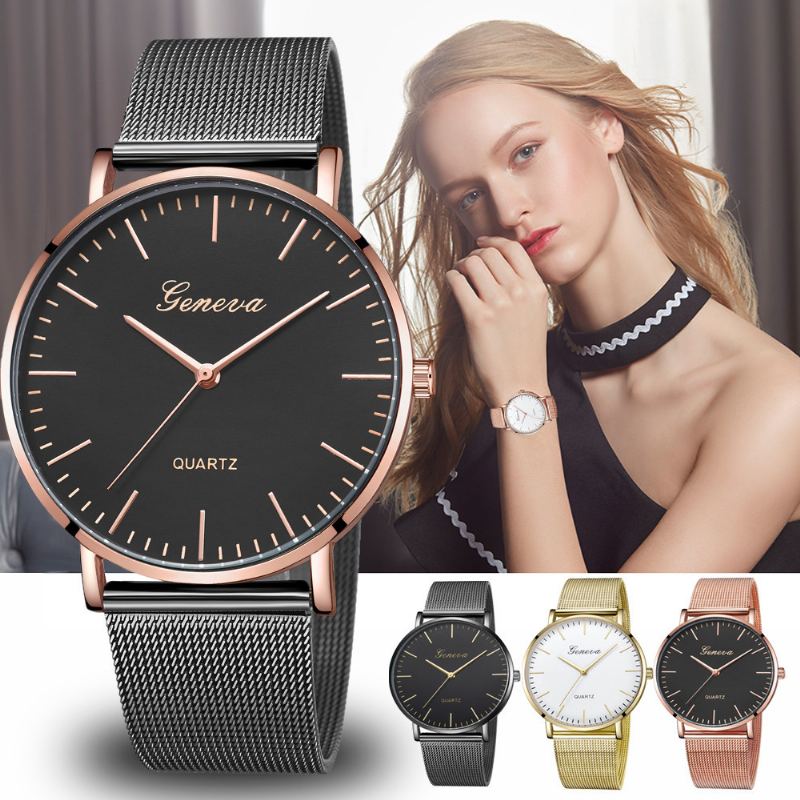 Hot-selling Geneva Mesh Strap Watch Classic Fashion Casual Couple