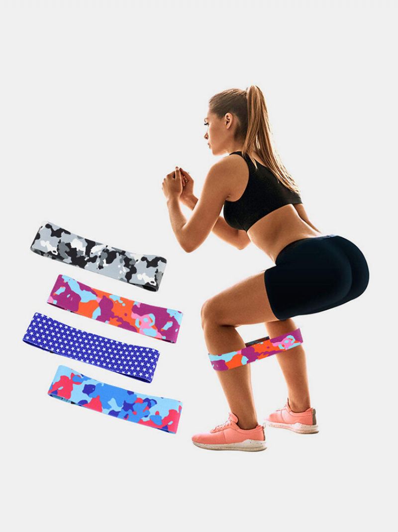 Jóga Resistance Band Pilates Rally Ring Kamufláž Protiskluzové Elastické Push Hip Fitness Lano