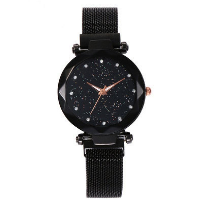 Magnetické Hodinky Lazy Quartz Přeshraniční Výprodej Starry Star Rhinestone Vibrato Sky