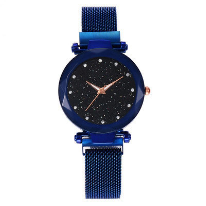 Magnetické Hodinky Lazy Quartz Přeshraniční Výprodej Starry Star Rhinestone Vibrato Sky