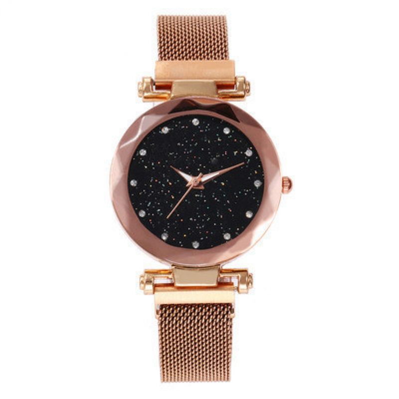 Magnetické Hodinky Lazy Quartz Přeshraniční Výprodej Starry Star Rhinestone Vibrato Sky