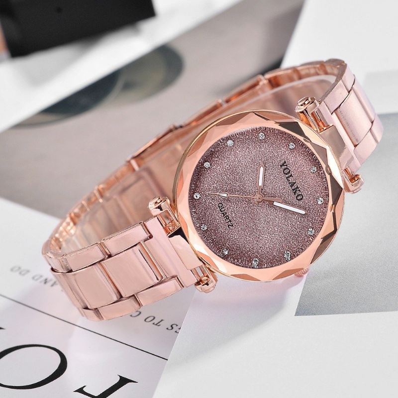 Módní Hodinky Quartz Watch Strarry Night Women Nerezové Diamantové