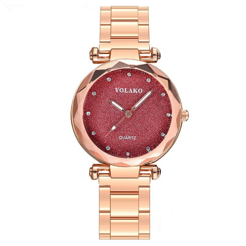 Módní Hodinky Quartz Watch Strarry Night Women Nerezové Diamantové