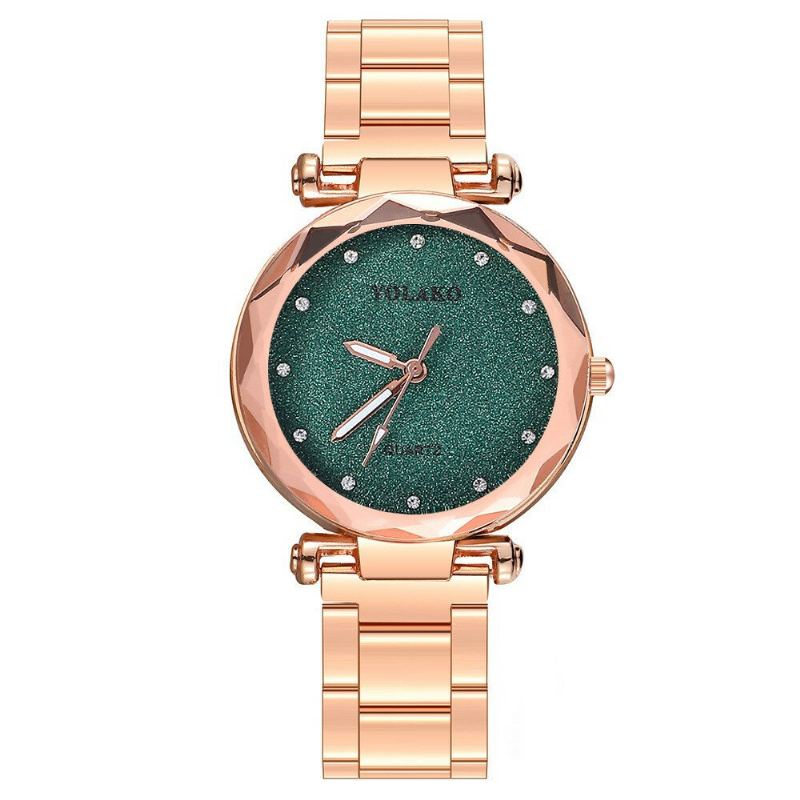 Módní Hodinky Quartz Watch Strarry Night Women Nerezové Diamantové