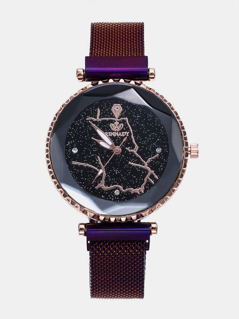 Módní Hodinky Starry Sky Quartz Watch Nerezové S Magnetem Pro Ženy Vodotěsné