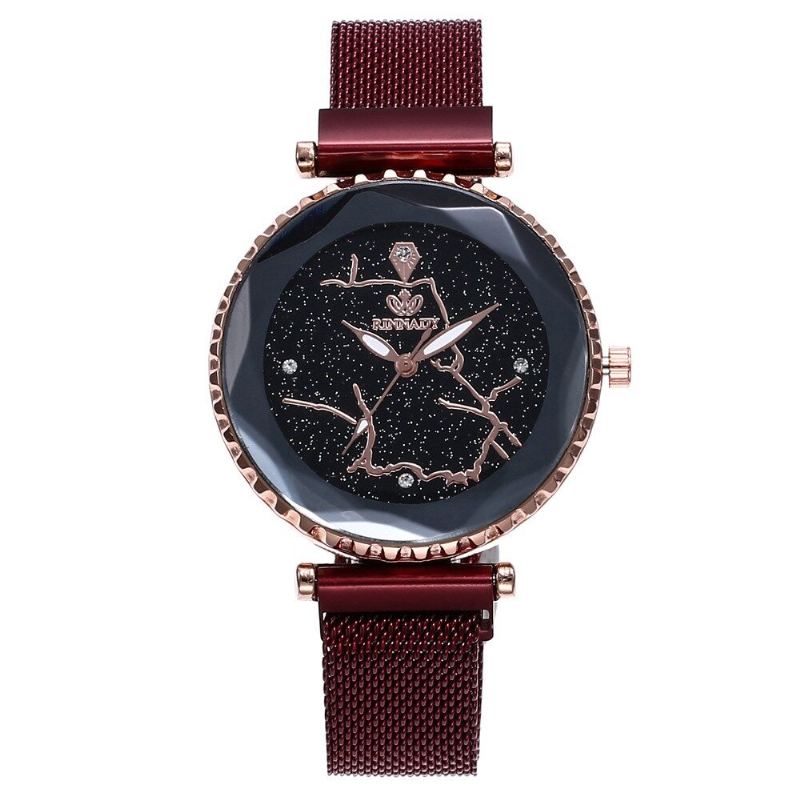 Módní Hodinky Starry Sky Quartz Watch Nerezové S Magnetem Pro Ženy Vodotěsné