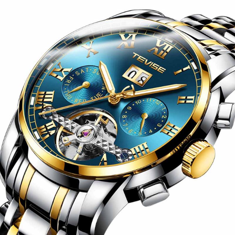 Pánské Mechanické Hodinky Tourbillon Businessman Náramkové Všechny Automatické