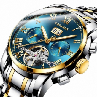 Pánské Mechanické Hodinky Tourbillon Businessman Náramkové Všechny Automatické