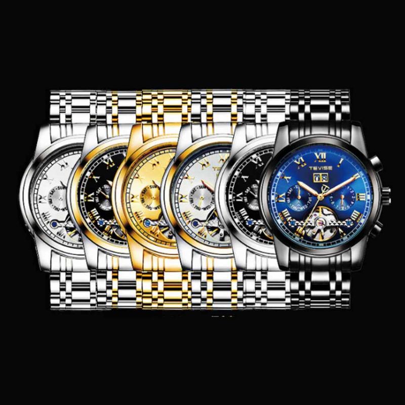 Pánské Mechanické Hodinky Tourbillon Businessman Náramkové Všechny Automatické