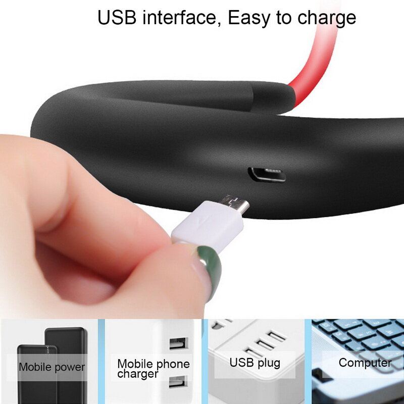 Přenosný Usb Ventilátor Studený Handsfree Na Krk Závěsný Dobíjecí Mini Sportovní 3rychlostně Nastavitelné