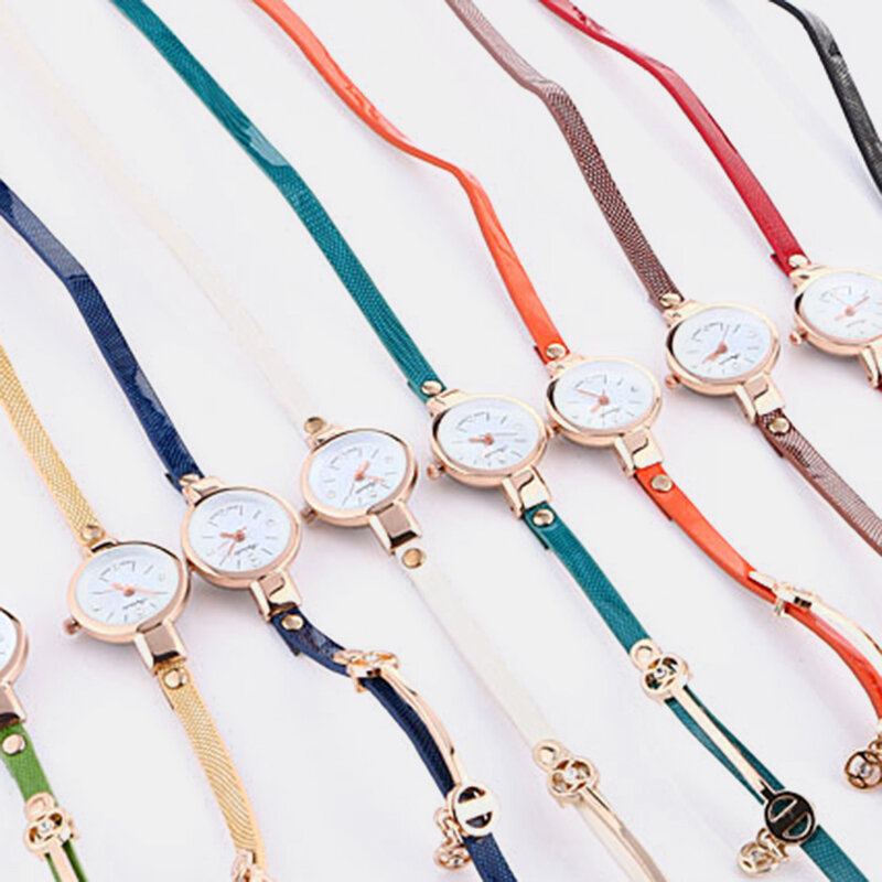 Retro Pu Strap Drahokamu Vícevrstvé Hodinky Kovový Přívěsek Nastavitelné Quartz