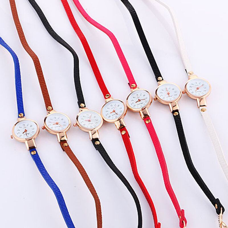 Retro Pu Strap Drahokamu Vícevrstvé Hodinky Metal Blue Crystal Nastavitelné Quartz