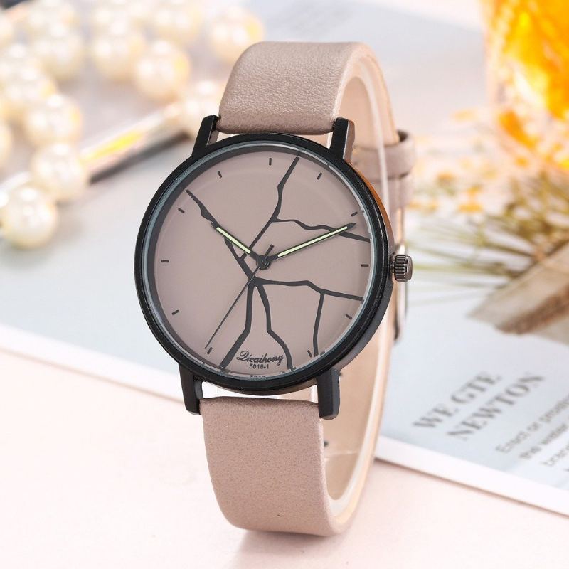 Trendy Flash Dámské Hodinky Quartz S Pu Koženým Pasem Vodotěsné