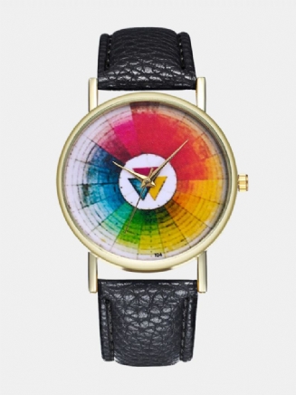 Trendy Kulaté Hodinky Swatch Klasické Kožené Quartz Vodotěsné Dámské