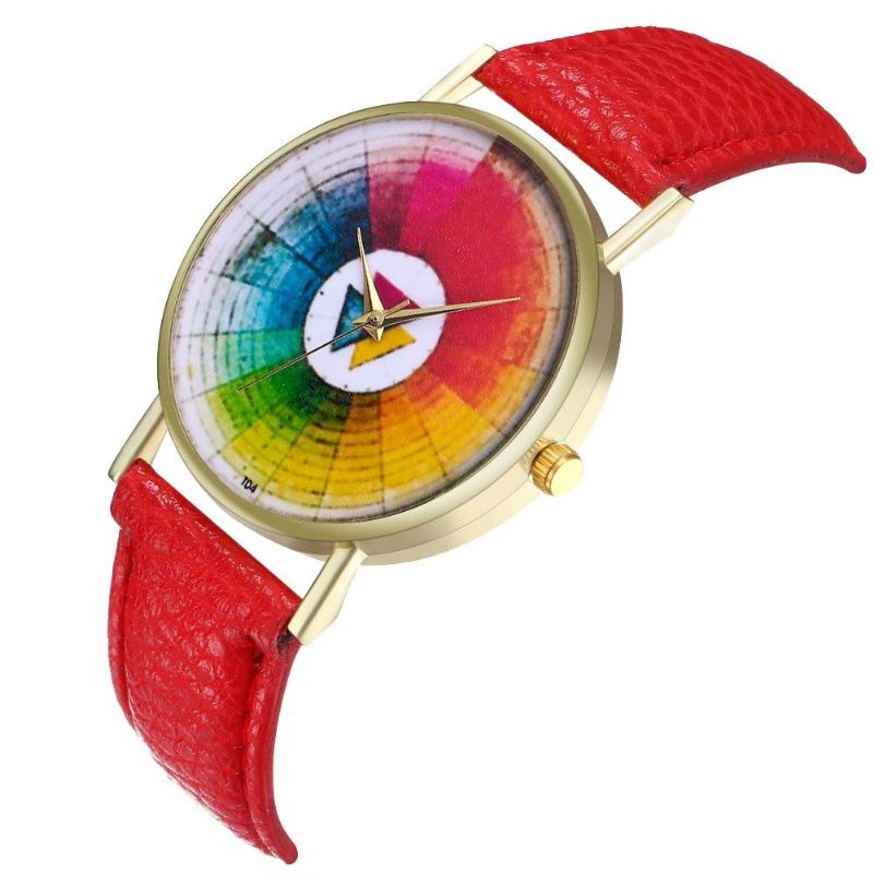 Trendy Kulaté Hodinky Swatch Klasické Kožené Quartz Vodotěsné Dámské