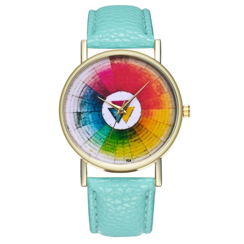 Trendy Kulaté Hodinky Swatch Klasické Kožené Quartz Vodotěsné Dámské