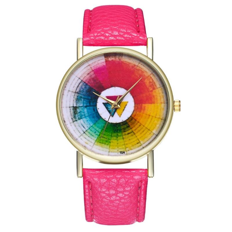 Trendy Kulaté Hodinky Swatch Klasické Kožené Quartz Vodotěsné Dámské