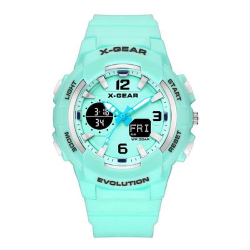 X-gear Fashion Sports Outdoor Luminous Watch Multifunkční Oblíbené Plavecké Elektronické Vodotěsné Hodinky