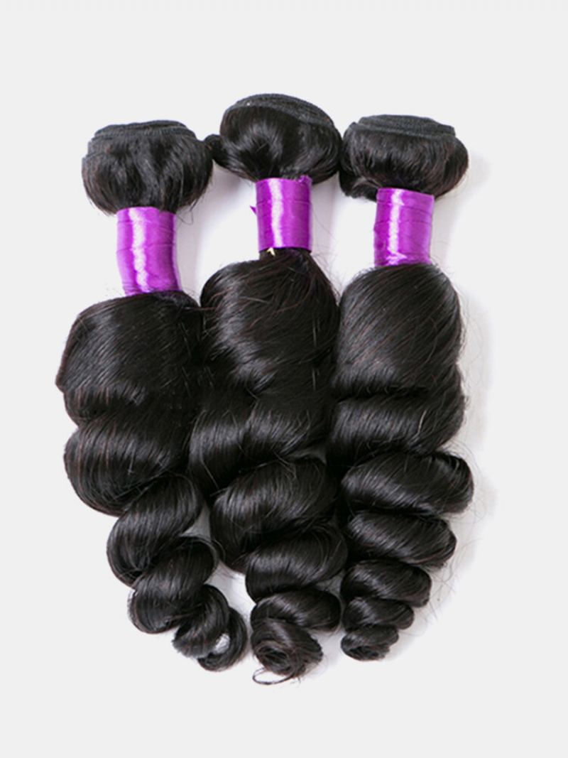 1 Balíček Brazilské Prodlužování Vlasů Virgin Hiar Weave Natural Black Human Hair Extensions