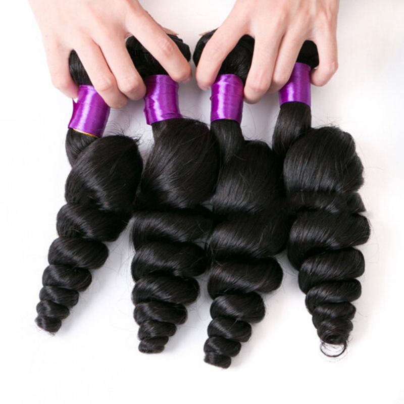 1 Balíček Brazilské Prodlužování Vlasů Virgin Hiar Weave Natural Black Human Hair Extensions