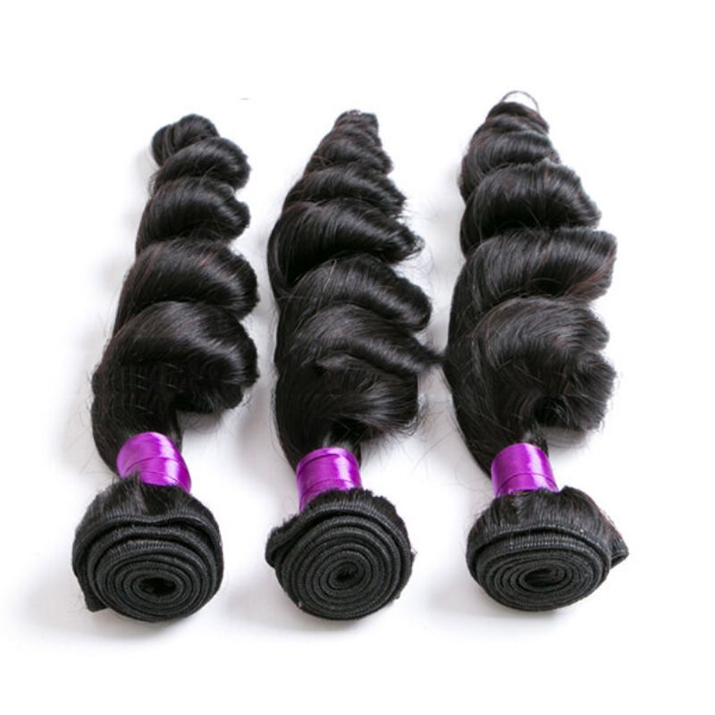 1 Balíček Brazilské Prodlužování Vlasů Virgin Hiar Weave Natural Black Human Hair Extensions