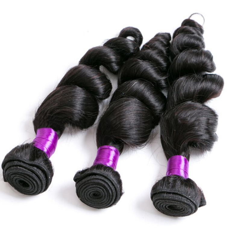 1 Balíček Brazilské Prodlužování Vlasů Virgin Hiar Weave Natural Black Human Hair Extensions