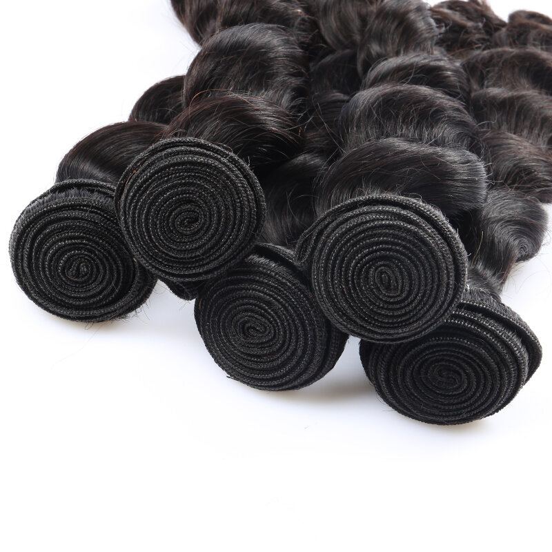 1 Balíček Brazilské Prodlužování Vlasů Virgin Hiar Weave Natural Black Human Hair Extensions