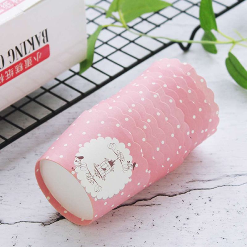 24ks Forma Na Pečení Kulatý Potahovaný Papír Malý Dort Puff Muffin Cake Paper Cup Pekáč