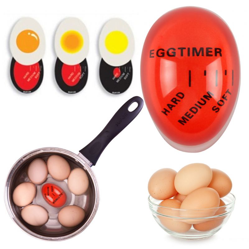 2pcs Smart Egg Timer Pro Vaření Vařených Vajec Naměkko Nebo Natvrdo Citlivé Na Teplo Změna Barvy Kuchyňské Nářadí Časovač Bpa Zdarma Pro Manželku Vánoční Dárek Černý Pátek Výprodej