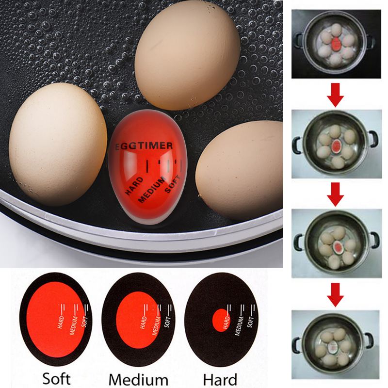 2pcs Smart Egg Timer Pro Vaření Vařených Vajec Naměkko Nebo Natvrdo Citlivé Na Teplo Změna Barvy Kuchyňské Nářadí Časovač Bpa Zdarma Pro Manželku Vánoční Dárek Černý Pátek Výprodej