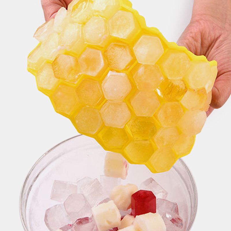 37 Mřížka Honeycomb Silikonová Kostka Ledu Výrobník S Drceným Ledem Forma Na Led