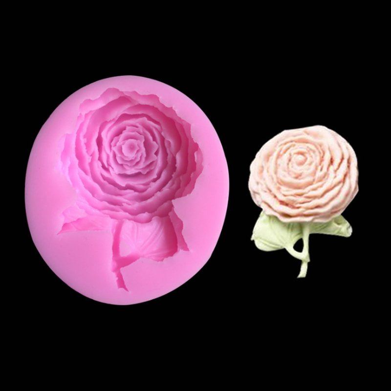 7.3*6.5*1.8cm Forma Na Dort Bouquet Rose Ball Silikonová