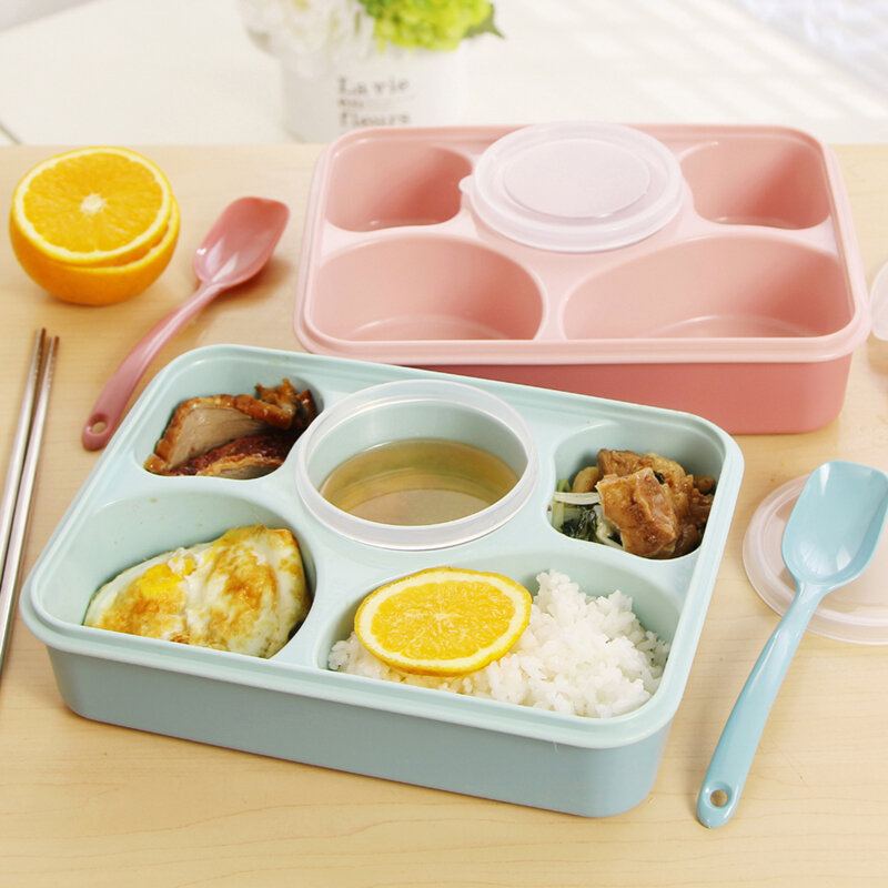 Box Na 5 Zellenů 1000 Ml Durable Kind Lunchbox Izolovaná Nádoba Na Jídlo Plastová Box Na Oběd