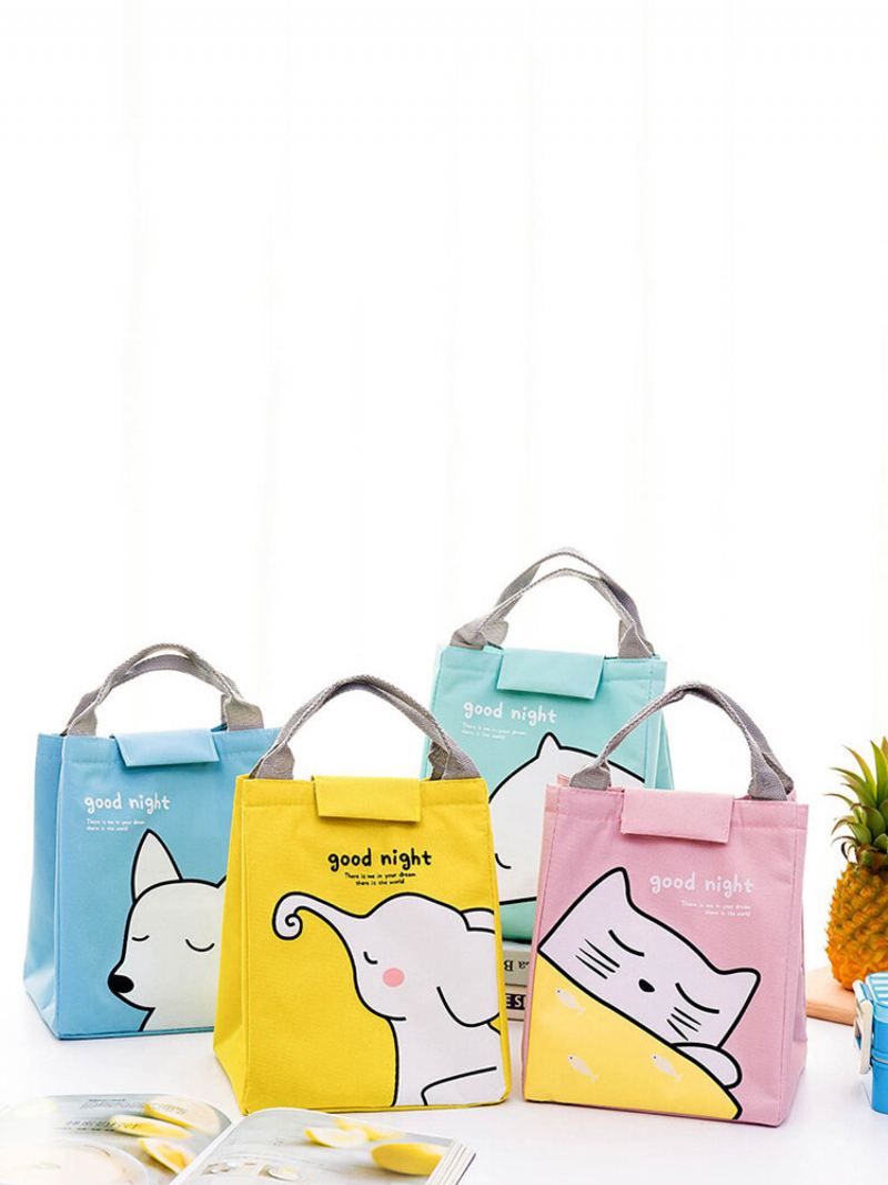 Cartoon Animal Painted Waterproof Lunch Bag Izolační Balíček Z Hliníkové Fólie Piknik Fresh Keep Bag