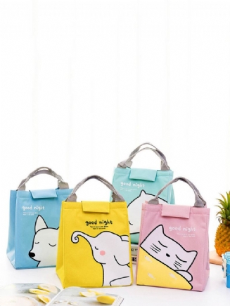 Cartoon Animal Painted Waterproof Lunch Bag Izolační Balíček Z Hliníkové Fólie Piknik Fresh Keep Bag