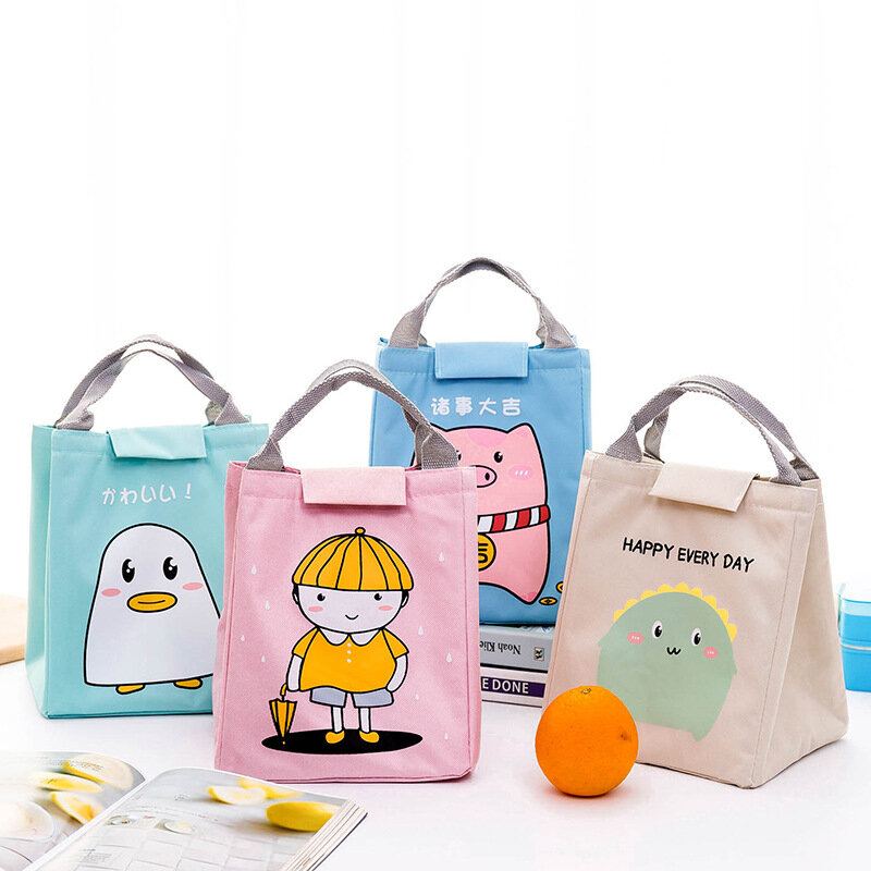 Cartoon Animal Painted Waterproof Lunch Bag Izolační Balíček Z Hliníkové Fólie Piknik Fresh Keep Bag