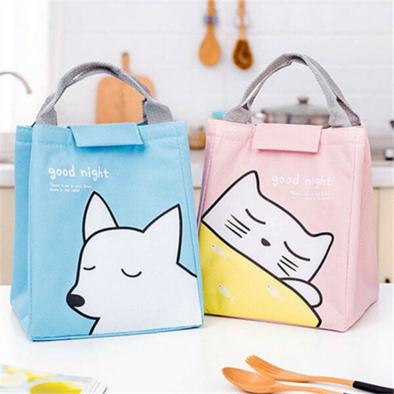 Cartoon Animal Painted Waterproof Lunch Bag Izolační Balíček Z Hliníkové Fólie Piknik Fresh Keep Bag