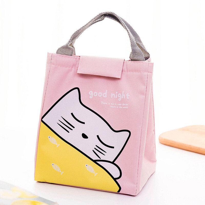 Cartoon Animal Painted Waterproof Lunch Bag Izolační Balíček Z Hliníkové Fólie Piknik Fresh Keep Bag