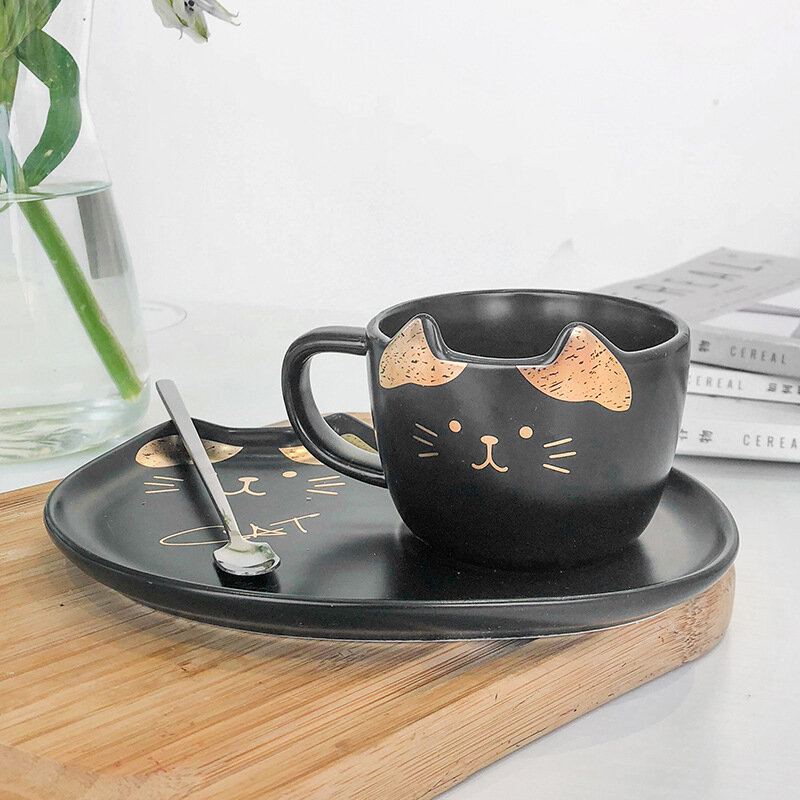 Cat Gold Ceramic Coffee Cup Miska Restaurace S Misky Water Cup Office Cup