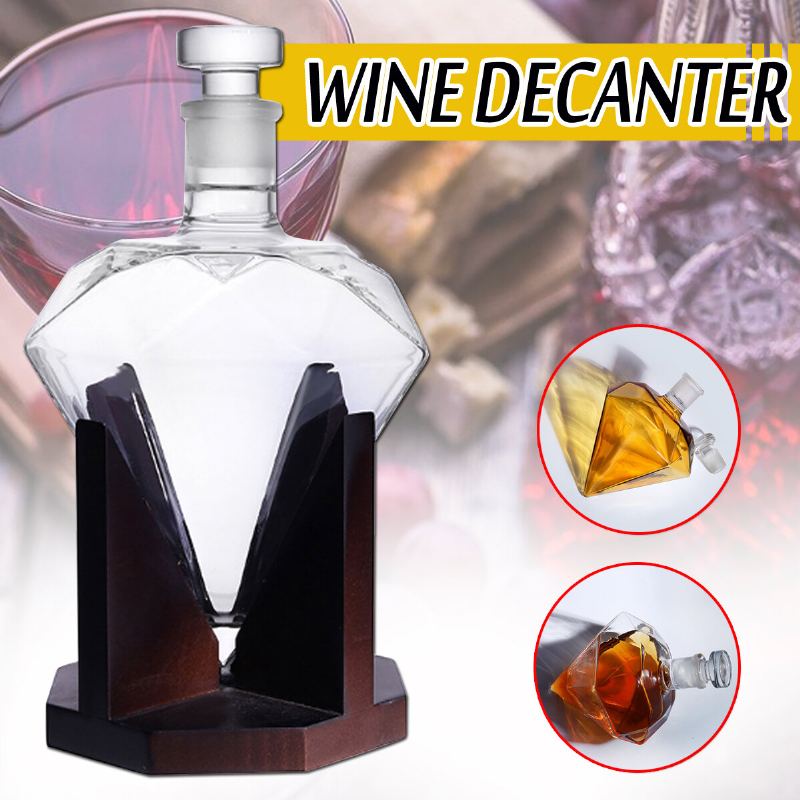 Diamond Decanter Craft Shape Glass Láhev Na Bílé Víno Vodka Wine Container