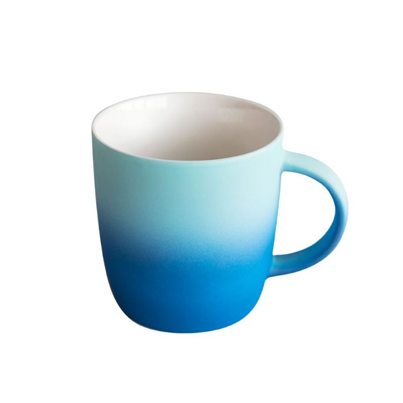 Elegantní Porcelánový Hrnek Na Kávu Gradient Color Matte Keramický Šálek Na Čaj