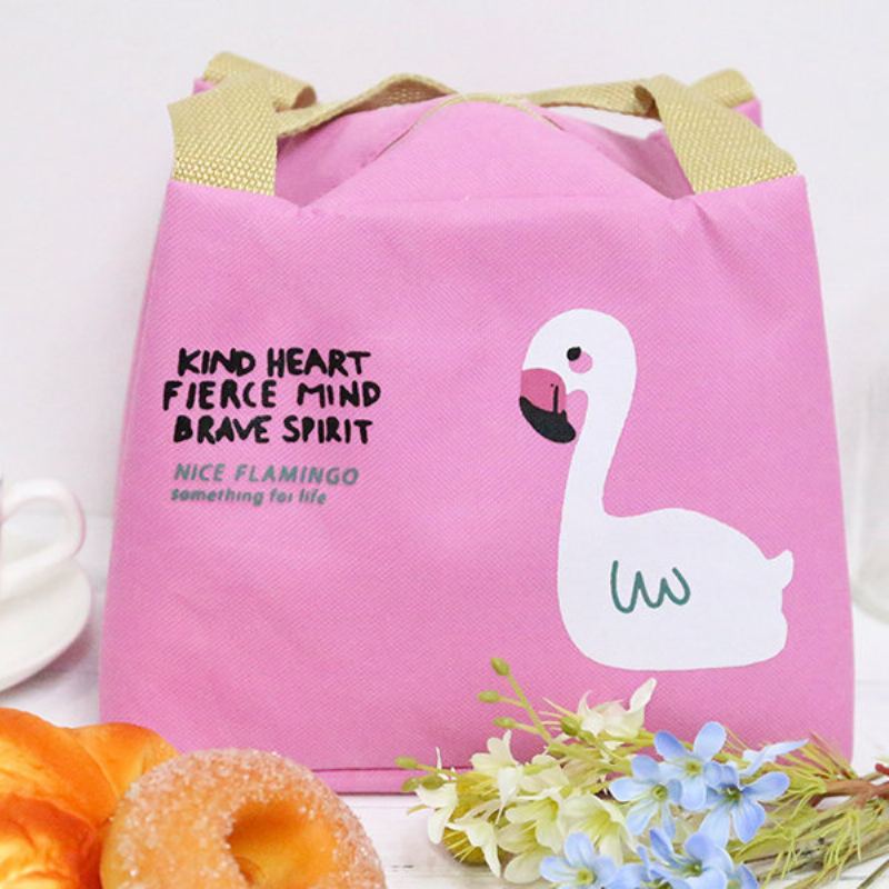 Flamingo Insulation Lunch Box Bag Nákupní Taška Momy Bag